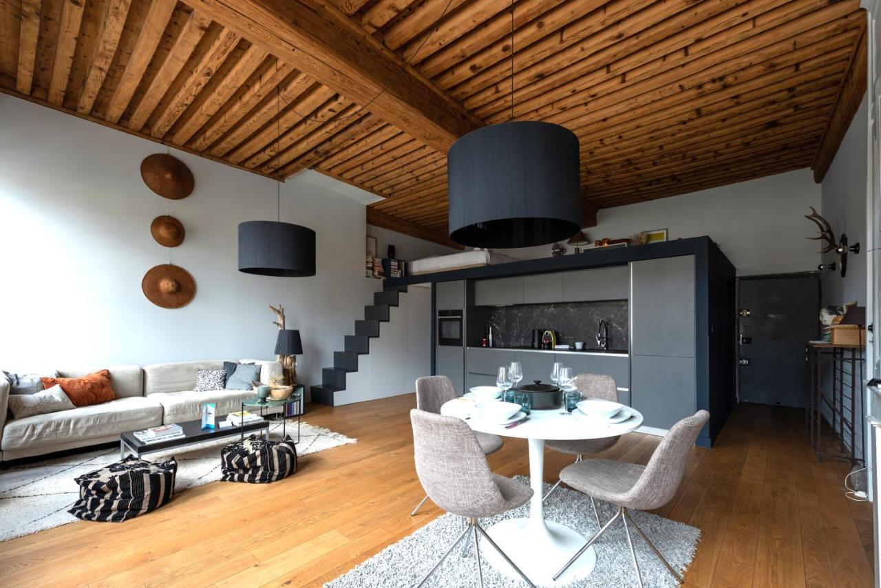 Apartamento Le Loft Ethnic - Avec Jolie Vue Sur La Saone Lyon Exterior foto